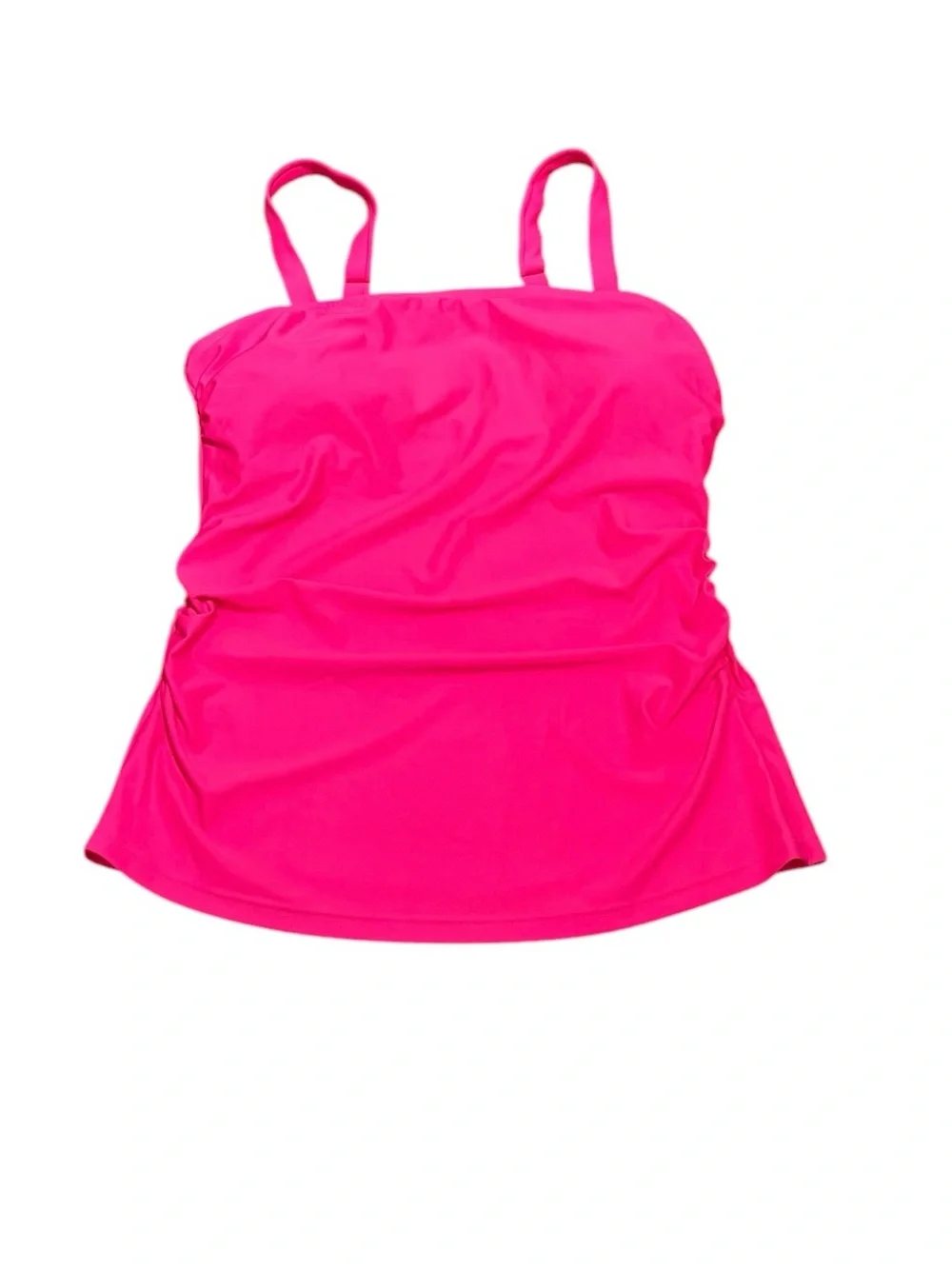 Bright Pink Tankini Top Swim Tank Swim Tankin, Size L